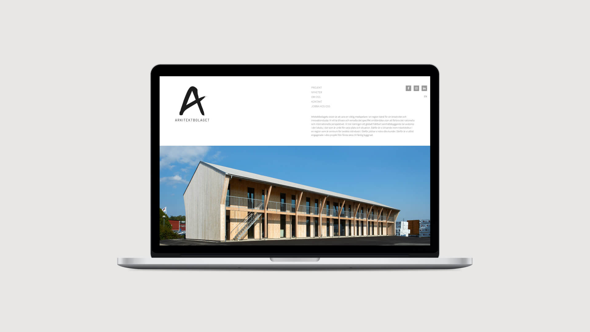 Webbplats för Arkitektbolaget